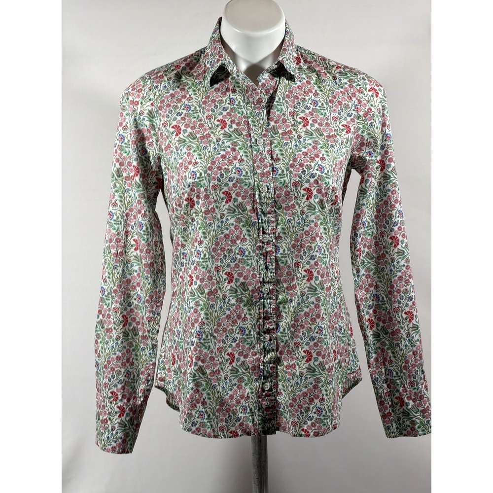 Liberty For J Crew Floral Shirt Womens 2 Cottagecore Boho Peasant Top